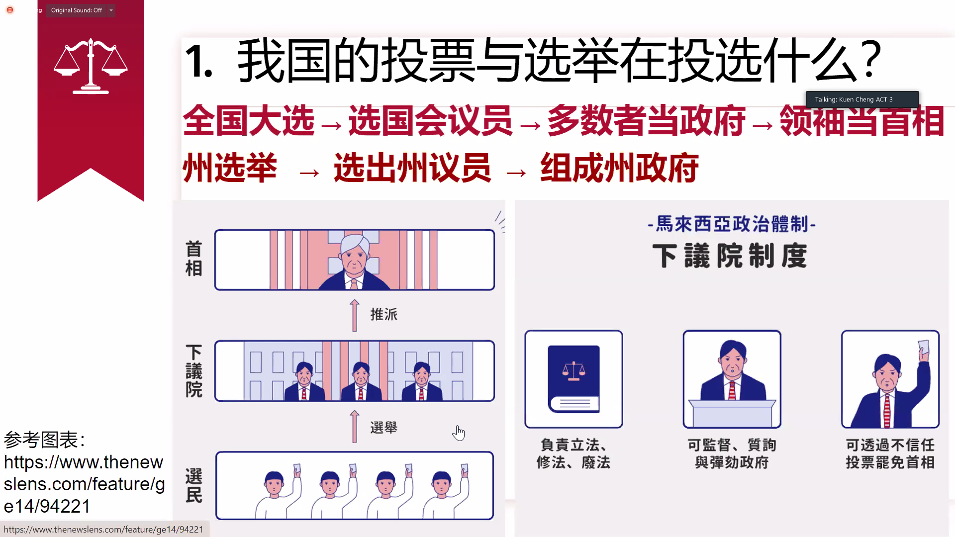 【校园报道】高三公民教育课之《公民投票与选举制度》 – 吉隆坡坤成中学